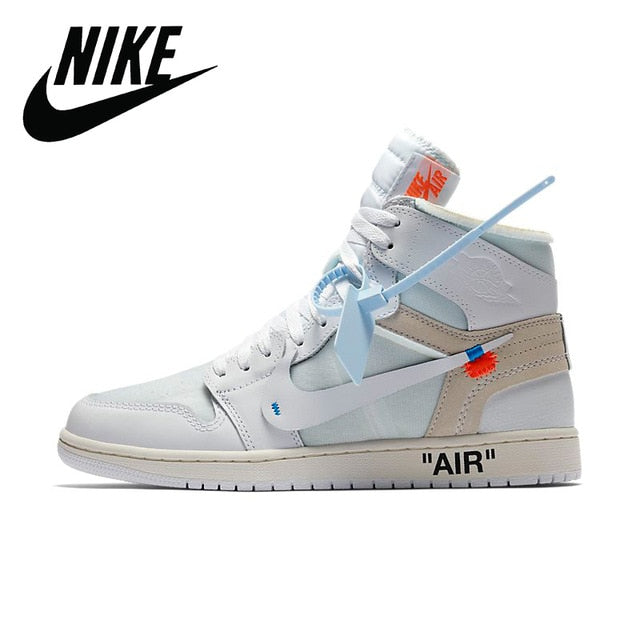 New Arrival Original Air Jordan 1 X Off White AJ1 Basketball Shoes Leisure Shoes Most Popular Classical Shoes Breathable - Virtual Blue Store