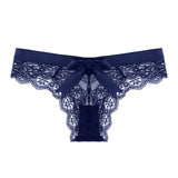 New Sexy Lace String Transparent Panties Women Back Cute Bow Thong Female Seamless G String Fashion Underwear Ladies T-back - Virtual Blue Store