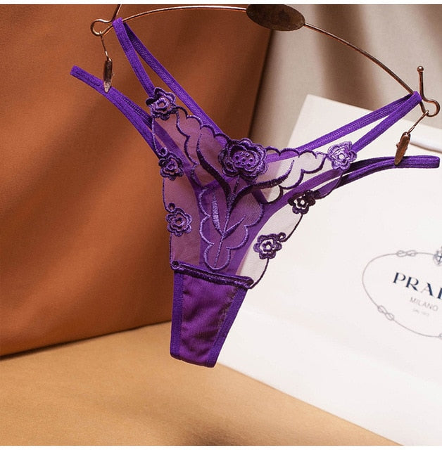 VDOGRIR Sexy Women Lace Panties Underwear Thin Belt Thongs Low Waist G-String Hot Woman String Low Waist Lady Lingerie Tanga - Virtual Blue Store