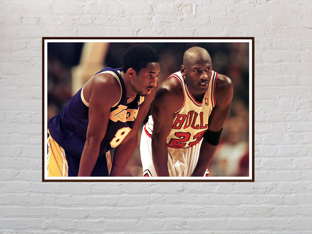 Kobe Bryant Michael Jordan Basketball Star Poster Living Room Boy Room Wall Art Print Home Decor Sticker - Virtual Blue Store