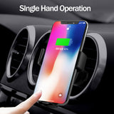Fast Qi Car Wireless Charger For iPhone XS Max XR X Samsung S10 S9 Intelligent Wireless Charging Phone Car Holder For Xiaomi - Virtual Blue Store