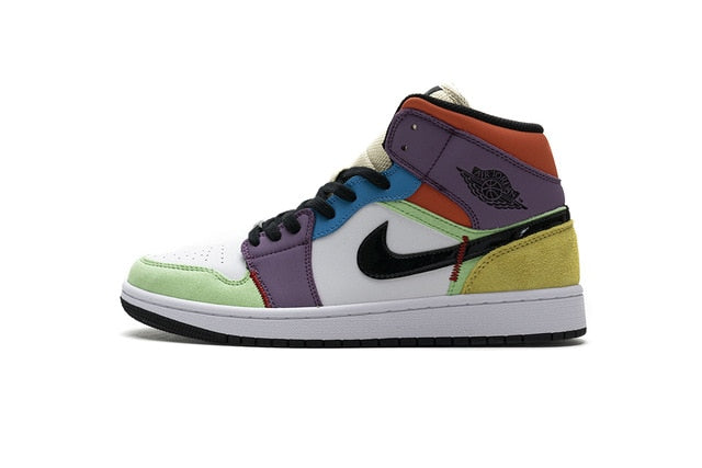 Authentique Original -Air Jordan 1 haute OG Bio pirater AJ1 Travis Scott hommes chaussures femmes basket-ball baskets UNC to - Virtual Blue Store