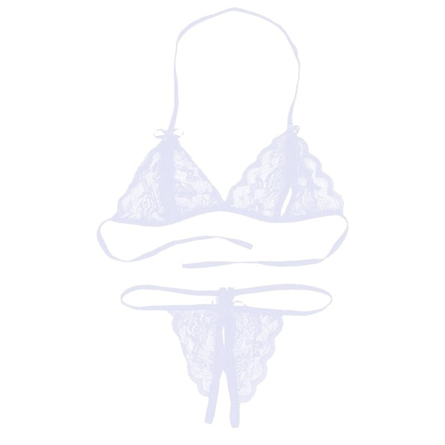 Hot Women's Bra Brief Sets Sexy Ladies Set Nightwear Underwear G-string Thong Babydoll Sleepwear Dresses - Virtual Blue Store