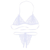 Hot Women's Bra Brief Sets Sexy Ladies Set Nightwear Underwear G-string Thong Babydoll Sleepwear Dresses - Virtual Blue Store