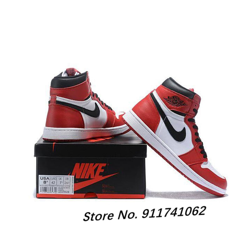 2021 New Air 1 Men FileRecv AJ 1 Chicago Red mid-top basketball shoes size Comfortable Woman Size 36-46 - Virtual Blue Store