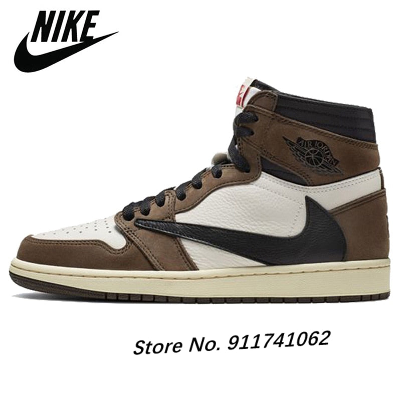 Air Retro 1 Basketball Shoes For Men And Women Authentic Original Footwear Bio Hack AJ1 Travis Scott UNC Twist - Virtual Blue Store