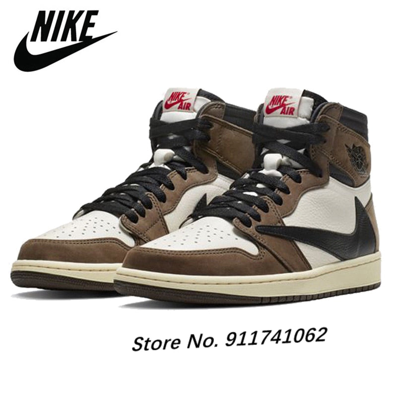 Air Retro 1 Basketball Shoes For Men And Women Authentic Original Footwear Bio Hack AJ1 Travis Scott UNC Twist - Virtual Blue Store