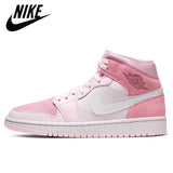 Authentic air   retro 1 um aj1 universidade azul escuro mocha luncky verde feminino masculino tênis de basquete esportes - Virtual Blue Store