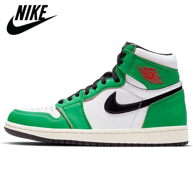 Authentic air   retro 1 um aj1 universidade azul escuro mocha luncky verde feminino masculino tênis de basquete esportes - Virtual Blue Store