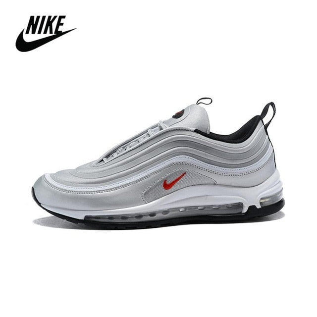 Original air max 97 sean wotherspoon almofada de ar sapatos masculinos tamanho 40-46 fosco prata arco-íris - Virtual Blue Store