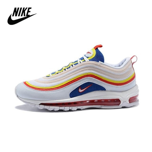Original air max 97 sean wotherspoon almofada de ar sapatos masculinos tamanho 40-46 fosco prata arco-íris - Virtual Blue Store