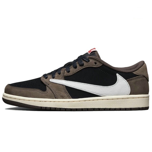 Travis scott x air   1 aj1 retro baixa alta og ts sp CD4487-100 cactus jack masculino tênis de basquete esportes - Virtual Blue Store