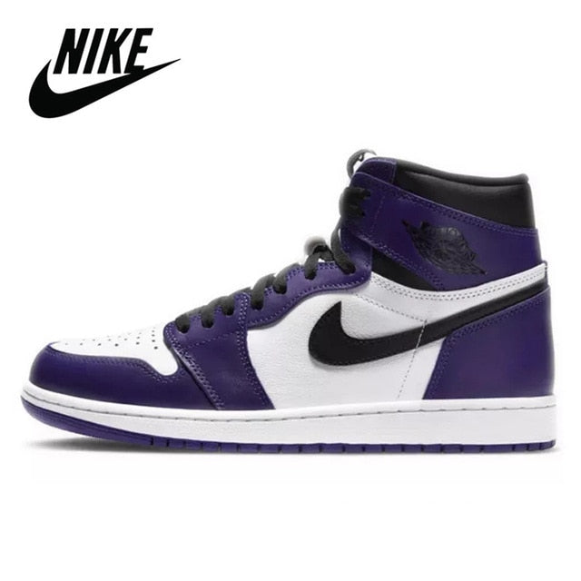 Ar original   1 obsidian alta retro og tribunal tênis de basquete masculino feminino - Virtual Blue Store