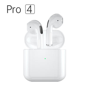 Mini Pro 4 TWS Bluetooth Earphones Hi-Fi Wireless Headphones In-Ear Stereo Earbuds Hands-Free Headset For Smart Phone - Virtual Blue Store