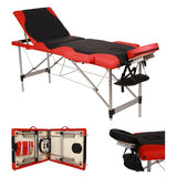 Three Colors 3 Sections Folding Aluminum Tube Beauty Bed  SPA Bodybuilding Massage Table Salon Furniture - Virtual Blue Store