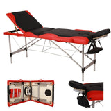 Three Colors 3 Sections Folding Aluminum Tube Beauty Bed  SPA Bodybuilding Massage Table Salon Furniture - Virtual Blue Store