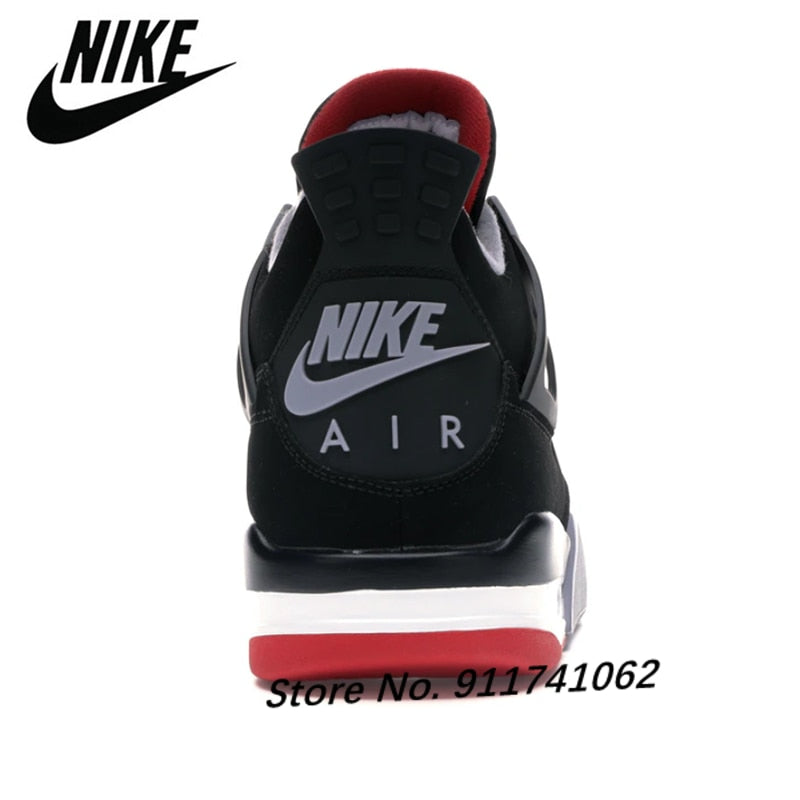 Authentic Air Retro 4 Bred Cool Grey Fossil FIBA Metallic Pack Cavs Men Basketball Shoes Sports Sneakers Trainers - Virtual Blue Store
