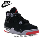 Authentic Air Retro 4 Bred Cool Grey Fossil FIBA Metallic Pack Cavs Men Basketball Shoes Sports Sneakers Trainers - Virtual Blue Store