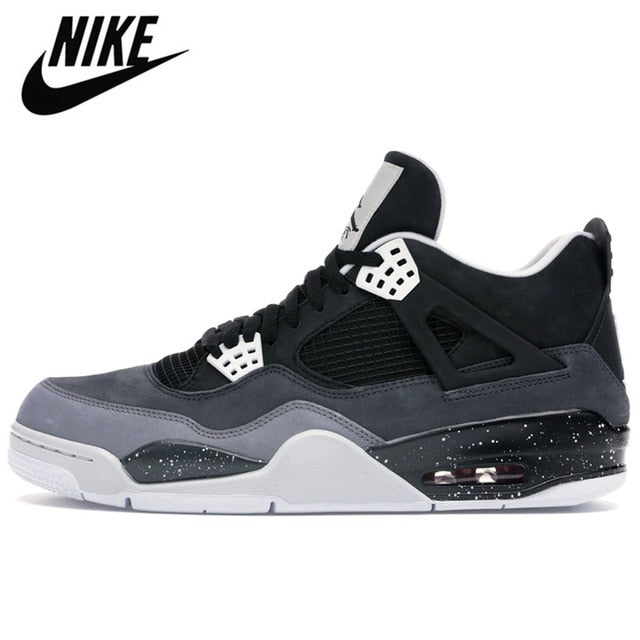 Authentic Air Retro 4 Bred Cool Grey Fossil FIBA Metallic Pack Cavs Men Basketball Shoes Sports Sneakers Trainers - Virtual Blue Store