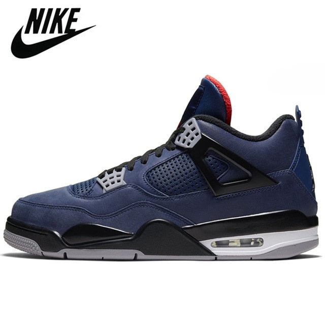 Authentic Air Retro 4 Bred Cool Grey Fossil FIBA Metallic Pack Cavs Men Basketball Shoes Sports Sneakers Trainers - Virtual Blue Store