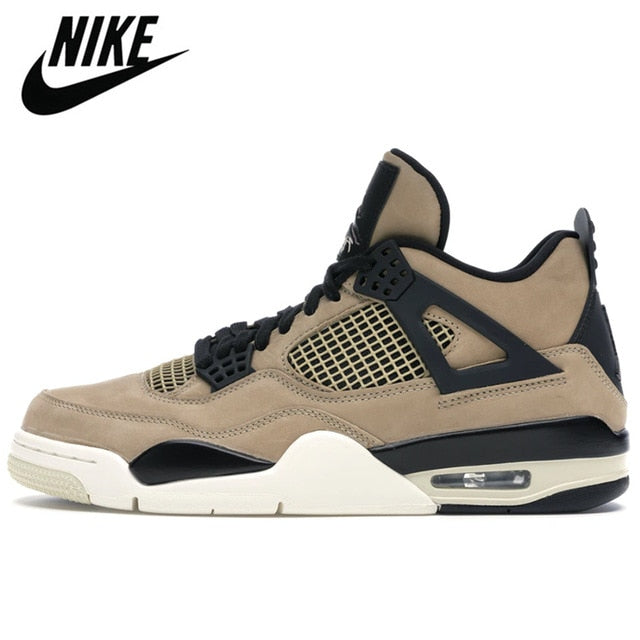 Authentic Air Retro 4 Bred Cool Grey Fossil FIBA Metallic Pack Cavs Men Basketball Shoes Sports Sneakers Trainers - Virtual Blue Store