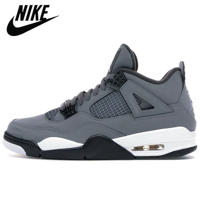 Authentic Air Retro 4 Bred Cool Grey Fossil FIBA Metallic Pack Cavs Men Basketball Shoes Sports Sneakers Trainers - Virtual Blue Store