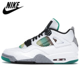 Authentic Air Retro 4 Bred Cool Grey Fossil FIBA Metallic Pack Cavs Men Basketball Shoes Sports Sneakers Trainers - Virtual Blue Store