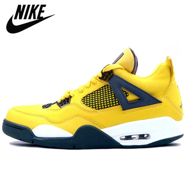 Authentic Air Retro 4 Bred Cool Grey Fossil FIBA Metallic Pack Cavs Men Basketball Shoes Sports Sneakers Trainers - Virtual Blue Store