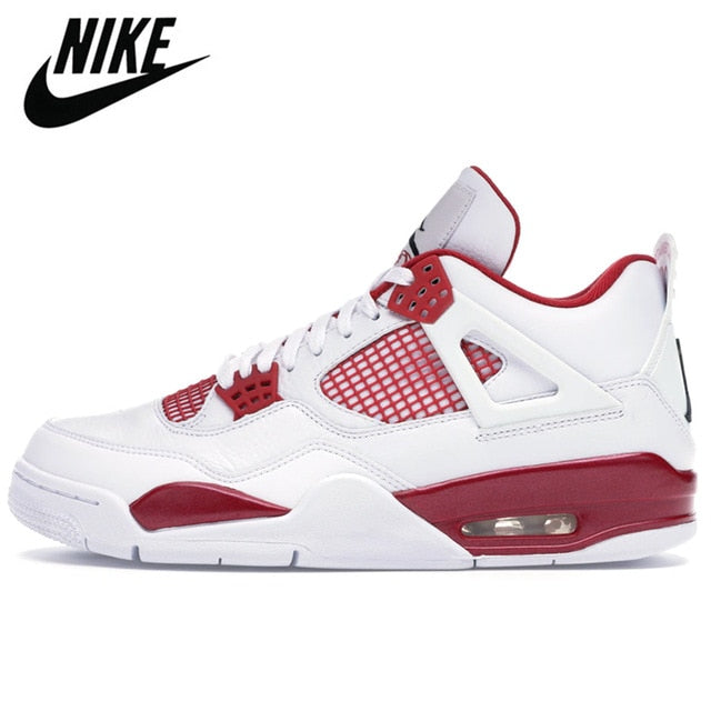 Authentic Air Retro 4 Bred Cool Grey Fossil FIBA Metallic Pack Cavs Men Basketball Shoes Sports Sneakers Trainers - Virtual Blue Store
