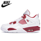 Authentic Air Retro 4 Bred Cool Grey Fossil FIBA Metallic Pack Cavs Men Basketball Shoes Sports Sneakers Trainers - Virtual Blue Store