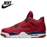 Authentic Air Retro 4 Bred Cool Grey Fossil FIBA Metallic Pack Cavs Men Basketball Shoes Sports Sneakers Trainers - Virtual Blue Store