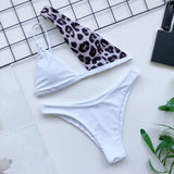 ladies swim wear bikini womens bikini set tankini two piece set bathing suit 2021 white sling top beachwear swimsuit thong women - Virtual Blue Store