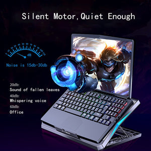 15.6 Inch Gaming Laptop Cooler Six Fans Two USB Ports Silent Laptop Cooling Pads Portable Adjustable Notebook Stand For Laptop