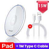 Essager 15W Qi Magnetic Wireless Charger For iPhone 12 11 Pro Xs Max X Induction Fast Wireless Charging Pad For Samsung Xiaomi - Virtual Blue Store