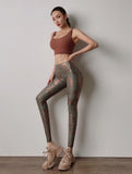 New Printing High Waist Quick Dry Stretchy Yoga Pants Women Push Up Running Leggings Sport  Women Fitness Pants MITAOGIRL - Virtual Blue Store