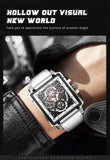 2021 New Men Watches LIGE Top Brand Luxury Waterproof Quartz Square Watch For Men Date Sport Hollow Clock Male Relogio Masculino - Virtual Blue Store