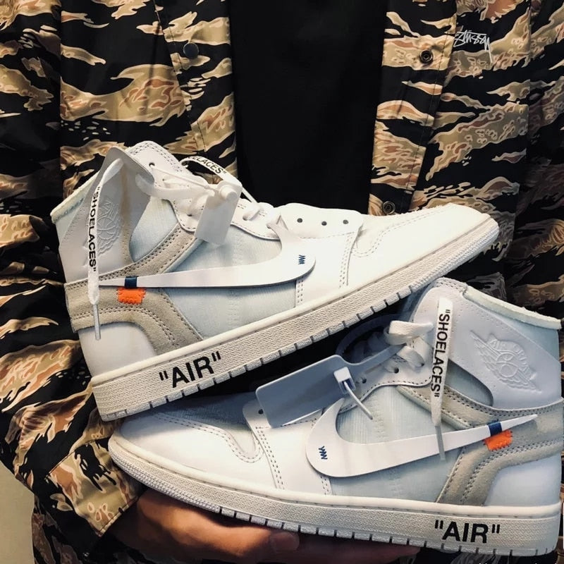2021 Off-White AJ 1 AJ1 Basketball Shoes Retro High OG The Ten Chicago UNC White AQ0818-148 Men Women Sneakers Shoe - Virtual Blue Store