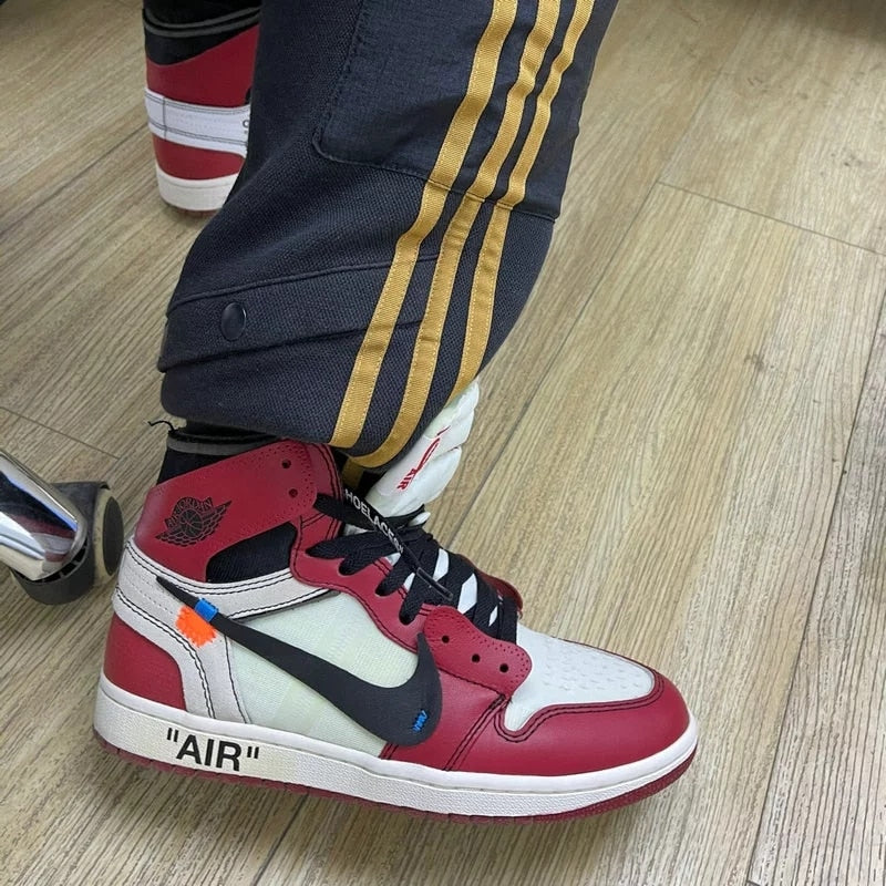 2021 Off-White AJ 1 AJ1 Basketball Shoes Retro High OG The Ten Chicago UNC White AQ0818-148 Men Women Sneakers Shoe - Virtual Blue Store