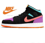 Jumpman AJ1 1s High Travis Scotts Fearless Obsidian UNC Mens Women Basketball shoes Banned Bred Toe Chicago Men Sport shoe - Virtual Blue Store