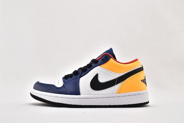 -zapatillas  Air Jordan 1 AJ1 Mid AJ1 para hombre, calzado de baloncesto masculino con punta amarilla y negra, zapatilla - Virtual Blue Store