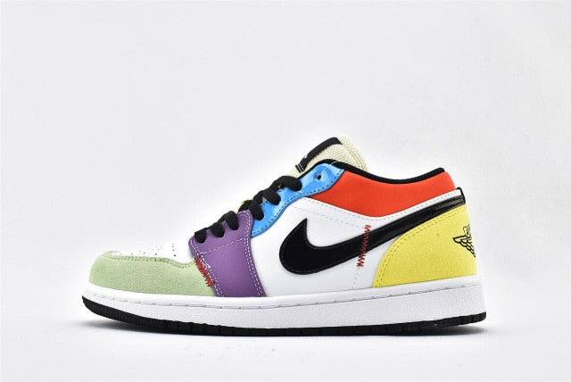 -zapatillas  Air Jordan 1 AJ1 Mid AJ1 para hombre, calzado de baloncesto masculino con punta amarilla y negra, zapatilla - Virtual Blue Store