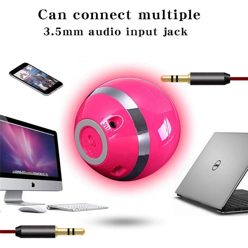 Mini Portable Bluetooth Speaker Super Bass Wireless Speaker Stereo Handsfree LED Light Surround Sound - Virtual Blue Store