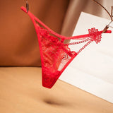 Sexy Lace Floral Thong Ladies Panties Embroidered Mesh Yarn Perspective Young Women Girls Underwear Hot T Pants G-String Thongs - Virtual Blue Store