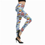 YSDNCHI Fitness Printing Leggings Workout Sports Running Sexy Pants Stretch Push Up Gym Wear Elastic Gym High Elastic Legins - Virtual Blue Store