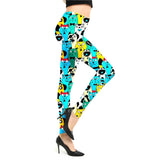 YSDNCHI Fitness Printing Leggings Workout Sports Running Sexy Pants Stretch Push Up Gym Wear Elastic Gym High Elastic Legins - Virtual Blue Store