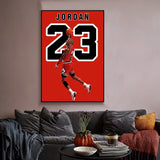 Canvs Poster JORDAN 23 CANVAS Bulls Flyer Michael Jordan and James Fan Poster Print Canvas Painting Boy Room Decoration Painting - Virtual Blue Store