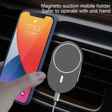 Magnetic Wireless Car Charger AirVent Mount Compatible With For Magsafe iPhone 12 ProMax Mini 15W Fast Charging Car Phone Holder - Virtual Blue Store