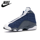 Hava aj Retro 13 spor ayakkabı erkekler ve kadınlar için gri ayak siyah spor ayakkabı - Virtual Blue Store