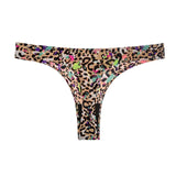 Women's Underwear Sexy Thong Soft Breathable Ice Silk Leopard Panties Women Seamless T-Back Low-Rise Lingerie G-String - Virtual Blue Store
