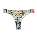 Women's Underwear Sexy Thong Soft Breathable Ice Silk Leopard Panties Women Seamless T-Back Low-Rise Lingerie G-String - Virtual Blue Store